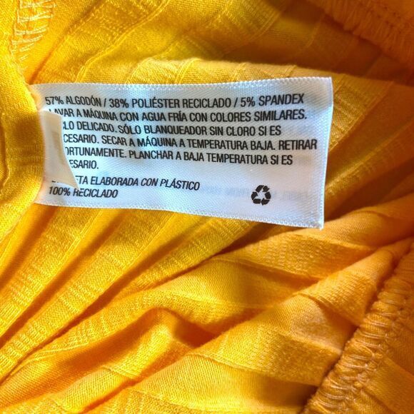 A New Day Stretch Elastic Waist Orange Pleated Ruffle Midi Shorts Size 3X NWT - Picture 4 of 9